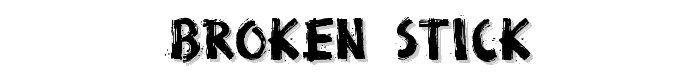 Broken Stick font